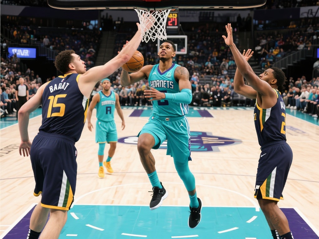 布里奇斯全面爆发26+10+8 黄蜂主场力克爵士 在NBA赛场上,每一场比赛都充满了悬念与